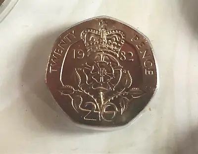 1982 Twenty 20 Pence Coin 20p Brilliant Uncirculated Bu Bunc • £8.25