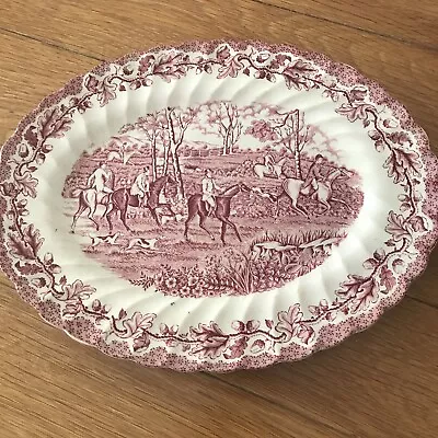 Myott Pink & White Oval Plate • £8.99