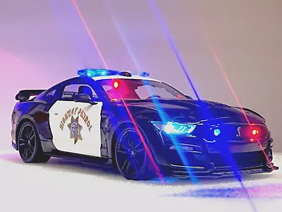 2020 Mustang Shelby GT CHP California Highway Police  WORKING LED LIGHTS 1:18 • $129.97