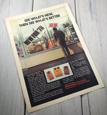 1978 Vintage Print Ad For MXR Phase 45/90/100 New/Better Music Store Window • $8