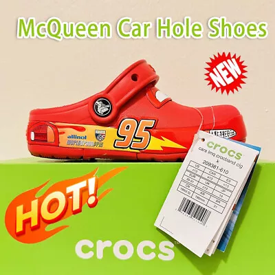 UK *Brand New*🔥 Crocs Lightning Mcqueen Clog Cars Size Men Women Fast Ship 🔥 • £16.62