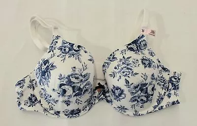 Victoria's Secret Women's Lightly Lined Full-Cover Bra AK1 White Rose Size 38B  • $24.99