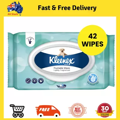 Kleenex Flushable Fresh Wipes Fragrance Free 42 Wipes • $4.32