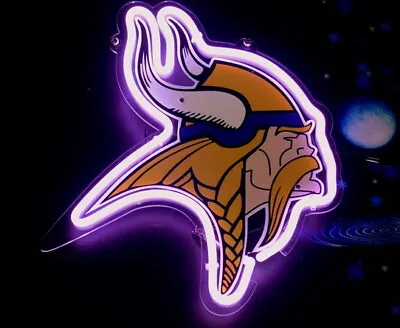 Minnesota Vikings Acrylic 14  Neon Light Sign Lamp Beer Bar Wall Decor • $79.78