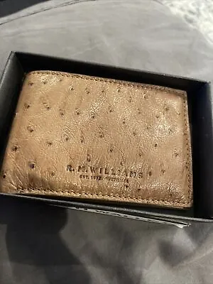 $180 • Buy Rm Williams Brown Ostrich Leather Wallet Bnwbox Rrp$300