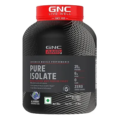 GNC AMP Pure Isolate Zero Carb 25g Protein | 6g BCAA | Blueberry | 4 Lbs • $142.48