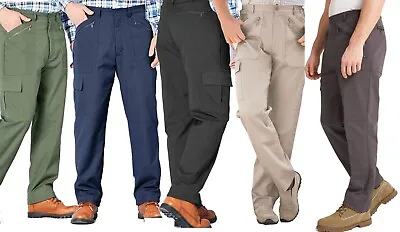 27  Length Carabou Mens Action Casual Work Walking Hiking Combat Cargo Trousers • £26.99