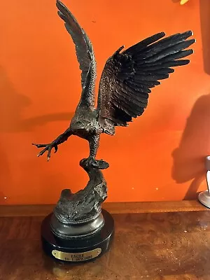 Jules Moigniez Bronze Sculpture 17-inches Tall “EAGLE” Marble Base NICE ! • $325