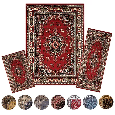 Traditional Medallion Persien 3 Pcs Area Rug Oriental Bordered Runner Mat Set • $74.89