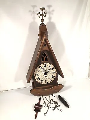The New England Clock Company Vintage Clock W Weathervane Parts Restore Made USA • $149.99