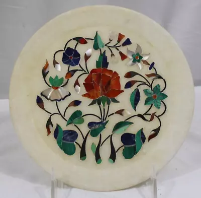 Marble Wall Plate Inlaid Lapis Malachite MOP 7  C • $62.49