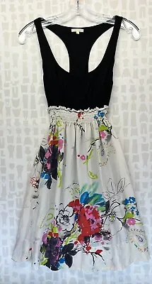Matty M Womens  Multi Color Racer Back Knee Length Lined Silk Dress Size XS • $7