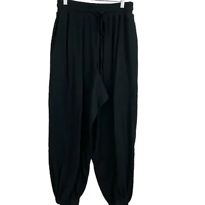 Free People Movement Harem Sweatpants Size Medium Black Drawstring Elastic Waist • $34.88