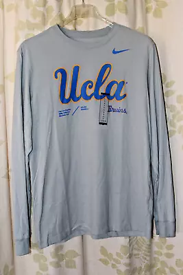 Nike UCLA Bruins Team Practice Performance Long Sleeve Tee T-Shirt Grey NEW L • $29.99