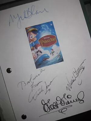 Pinocchio 1940 Signed Film Script X4 Dickie Jones Mel Blanc Walt Disney Reprint • $19.99