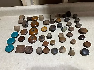 Antique  Vtg Large Lot Of Various Size And Shape Wood Drawer Pulls Knobs • $29.99