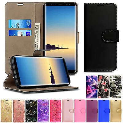£3.99 • Buy Case For Samsung Galaxy Note 20 10 9 8 4 3 Magnetic Flip Wallet Leather Cover
