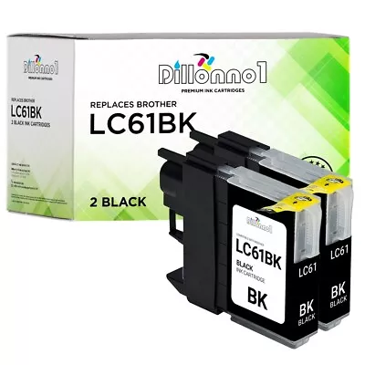 Brother LC61 LC-61 2-Black Ink Cartridge MFC-5490 J410 J220 255CW  • $5.50