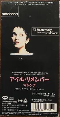 Madonna - I'll Remember - Japan 3  Cd • $30