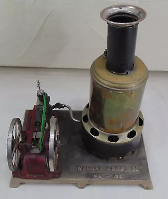 Vintage Weeden Manufacturing Co No 49 Toy Steam Engine Boiler Dual Fly Wheels • $285