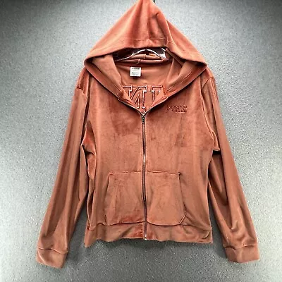 Victoria's Secret Pink Orange Velour Track Suit Jacket Woman’s Size XL • $20