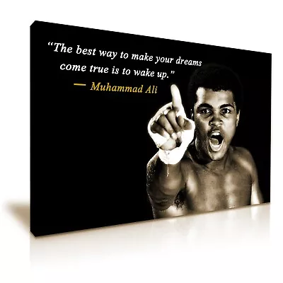 Muhammad Ali Boxing Sports Quote Canvas Wall Art Picture Print 76cmx50cm • £30.99