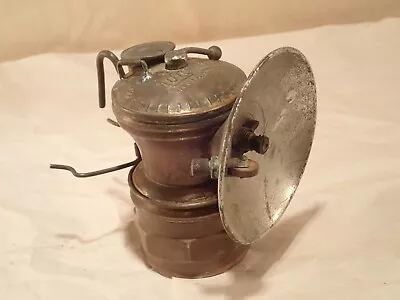 1930s UNIVERSAL LAMP CO. 'AUTO-LITE' Brass Miner's Carbide Head Cap Helmet Lamp • $34.95