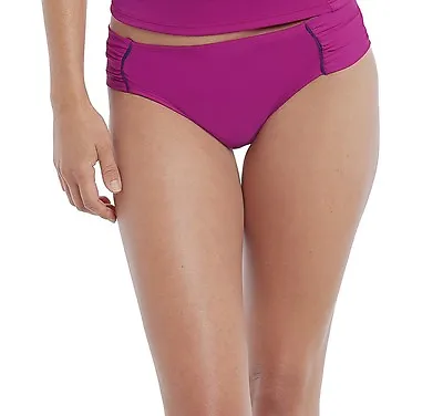 Panache SW0649 Swimwear Veronica Ruched Bikini Pant / Brief Magenta • £14.50