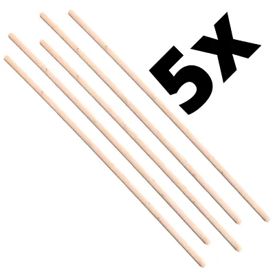 £7.99 • Buy 5 X 1.2m Long Wooden Broom Handle Mop Snow Shovel 4Ft Outdoor Yard Stick 