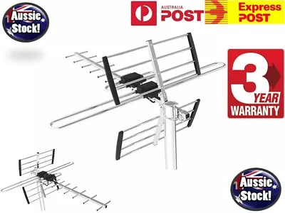 Outdoor Digital TV Antenna Aerial UHF VHF FM AUSTRALIAN Signal Amplifier Booster • $34.65