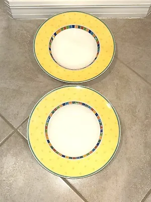 Villeroy & Boch Twist Alea Limone Large Rimmed PASTA Bowls 11-3/4  SET Of 2 NEW • $110