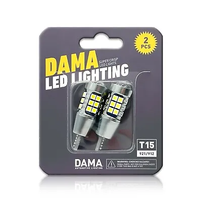 921 T15 Dama Eco White LED Bulbs 27SMD For Backup Reverse Cargo Lights Pack Of 2 • $14.99
