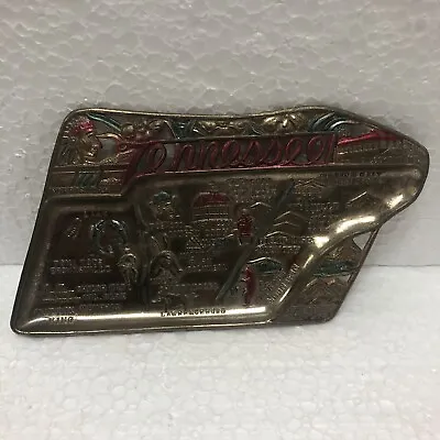 Vintage Tennessee Souvenir Ashtray State Shape Music City Smokey Mtns Memphis • $9.99