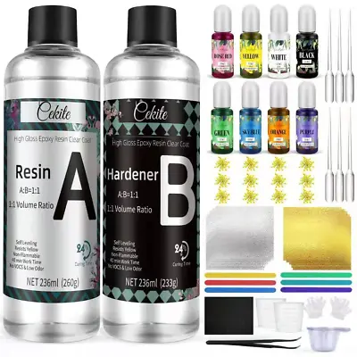 £12.48 • Buy Epoxy Resin Crystal Clear Resin Kits For Beginners 470ml/16.5oz Casting Resin