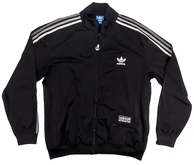 Vintage Adidas Ultra Star  Black Three Striped Trefoil Track Jacket XL Men • $49