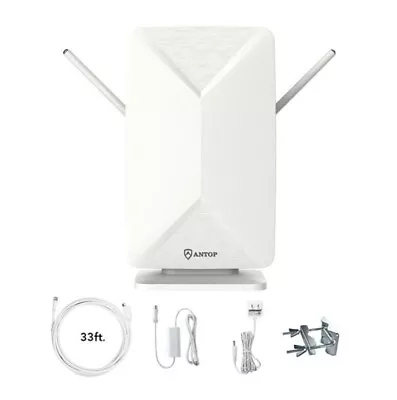 ANTOP HDTV Antenna Mini Big Boy AT-406BV Indoor Or Outdoor 80 Mile Amplified NEW • $32.97