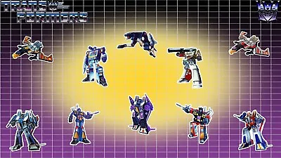 Transformers G1 Decepticons 1984 Box Art Vinyl Decal Sticker Packs • $5