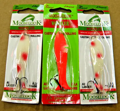 NEW 3 Packs Mooselook Wobbler Medium  1- Flo Orange  2 - Ivory • $29.99