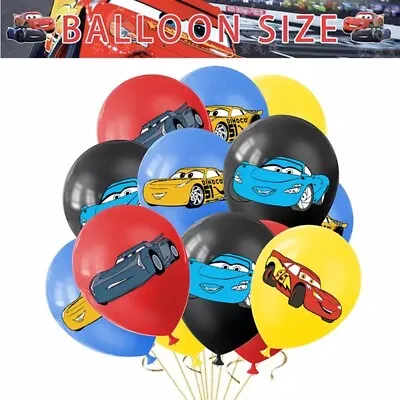 12x Racing Car 12  Latex Balloons Lightning Blaze Children Birthday Party Decor • £4.49