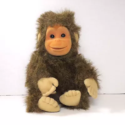 Vintage 1994 HOSUNG Baby Monkey Plush 9  Flocked Face Zoo Stuffed Animal Toy • $23