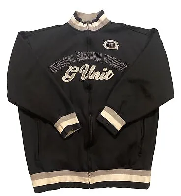 Vintage G Unit Jacket Men L Black White  Sweatshirt Coat Adult Longsleeve • $25.89