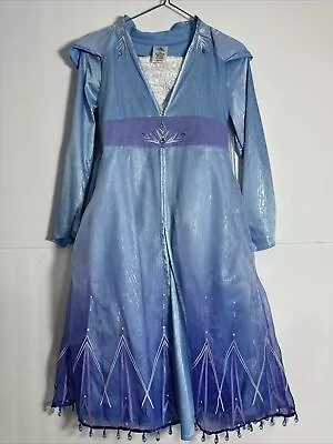 Disney Store Ice Queen Elsa Costume Dress For Girls Frozen II Blue NWT Size 7/8 • $39.99