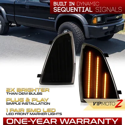 Smoke LED Sequential Turn Signal Lamps Corner Lights For 1994-1997 S10 Blazer • $59.95