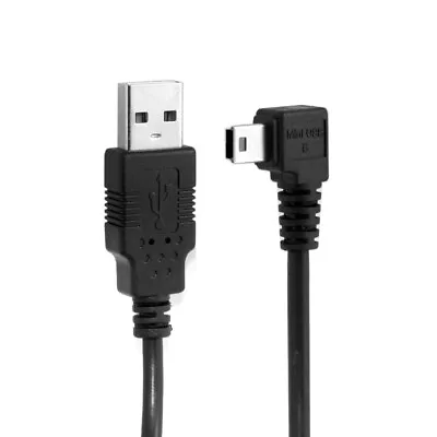 Mini USB B Type 5pin Male To USB 2.0 Male Data Cable 90 Degree Angled 5Pin Cable • $8.40