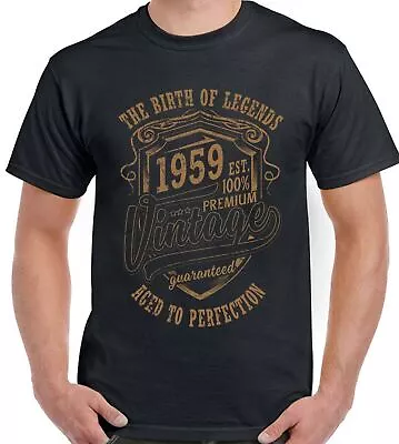 65th Birthday T-Shirt Mens Funny The Birth Of Legends 1959 65 Year Old Present • £8.99