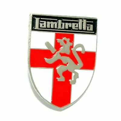 Lambretta Lapel Pin Badge Brooch Italian Scooter Rider Biker Shield England  GEc • £7.19