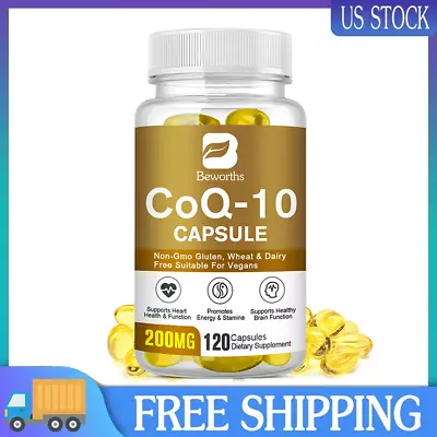 COQ 10 Coenzyme Q-10 200mg Heart Health Support Increase Energy & Stamina • $11.69