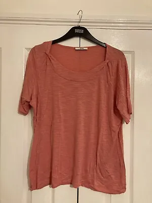£12.99 • Buy M&S Classic Peach Coloured Women's Top With Feature Neckline - UK Size 18