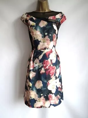 REISS Floral Mesh Flared Dress Size 12 • $37.29