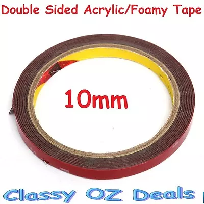 Automotive Double Face Sided Auto Tape Grade10mm 3 Meters Acrylic Foam 3M #COD • $8.95